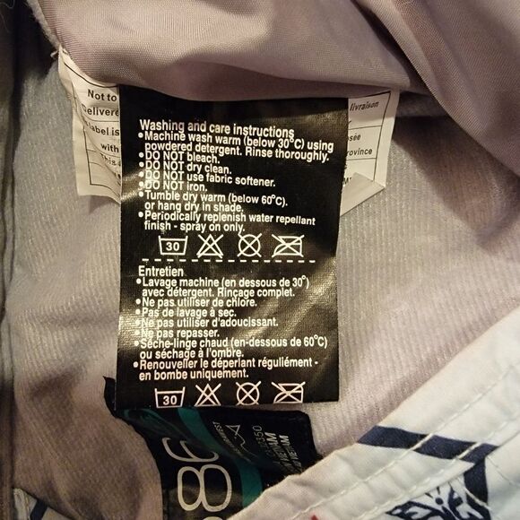 686 Mannual | bird print Snowboard Pants size small - Picture 8 of 9